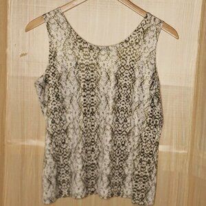 Chico's Travelers Snake Print Sleeveless Tank Top